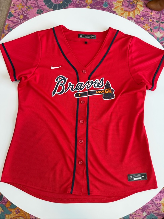 Nike Tops - Atlanta Braves Baseball Red Women’s Cut Jersey